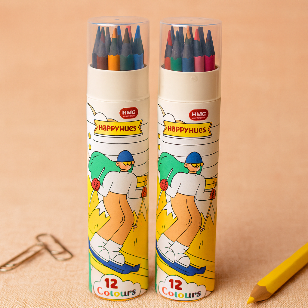 Kiwoo ColorBurst Pencils (12 Shades) 🌈✏️