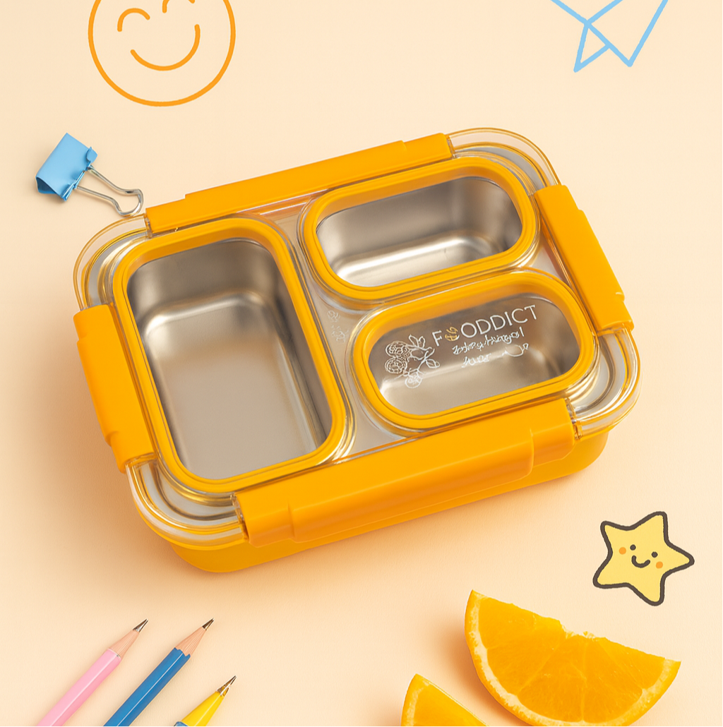 Kiwoo Bright Bite Bento Leak-Proof Lunch Box