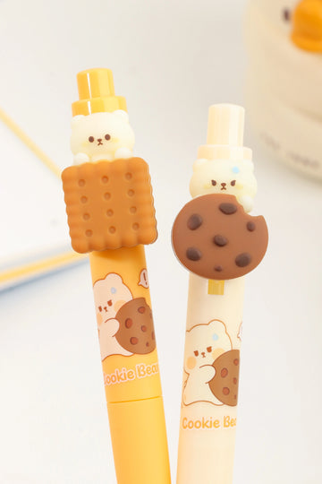 Kiwoo Cookie Bear Pen Set – Cute Dessert-Inspired Stationery 🍪🐻✏️