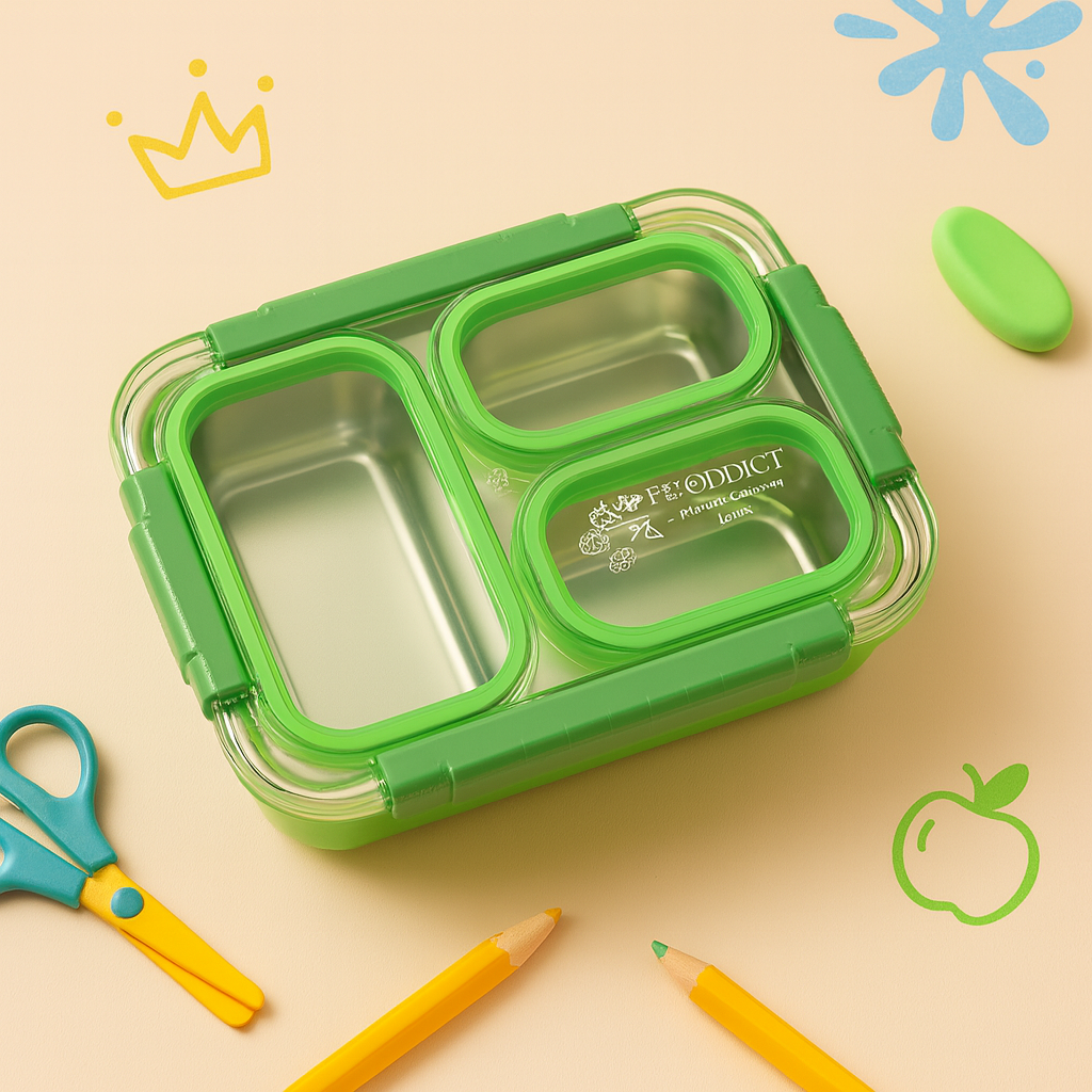 Kiwoo Bright Bite Bento Leak-Proof Lunch Box