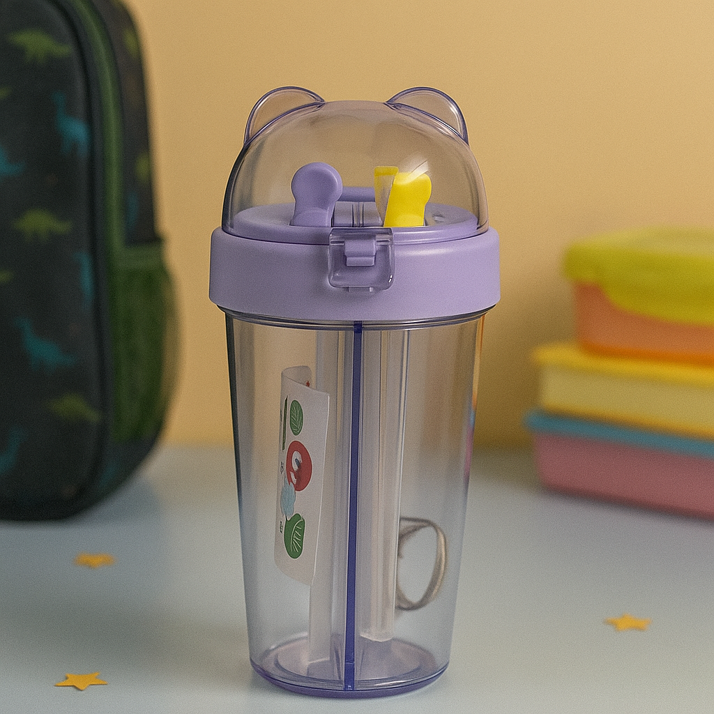 Kiwoo Bear Double Compartment Sipper Cup π§