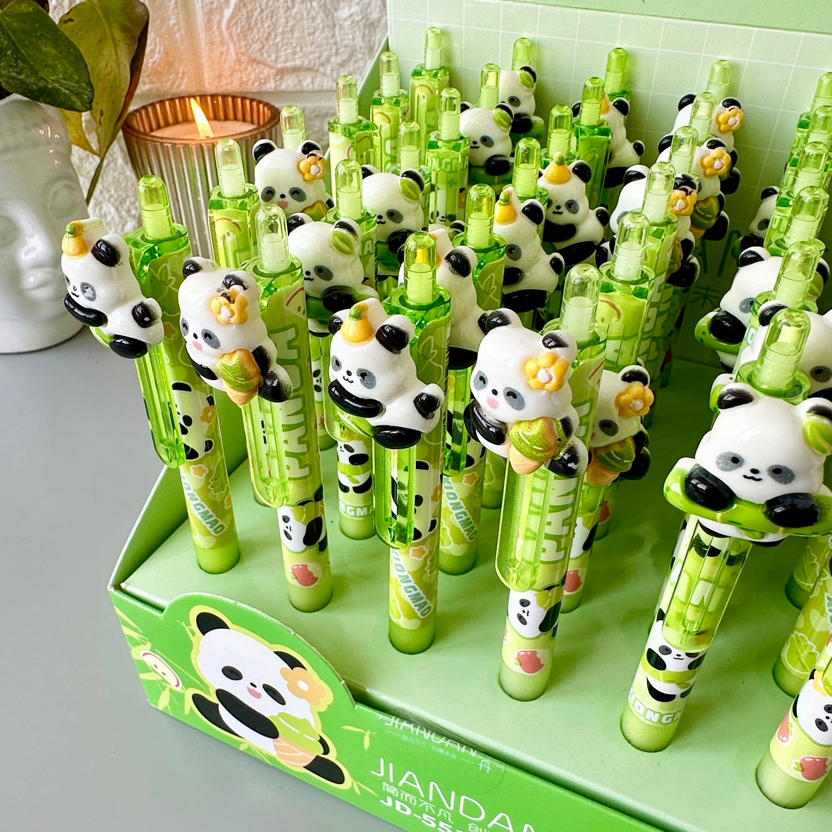 Pens with Panda Tops (Pack of 3) - KIQOO
